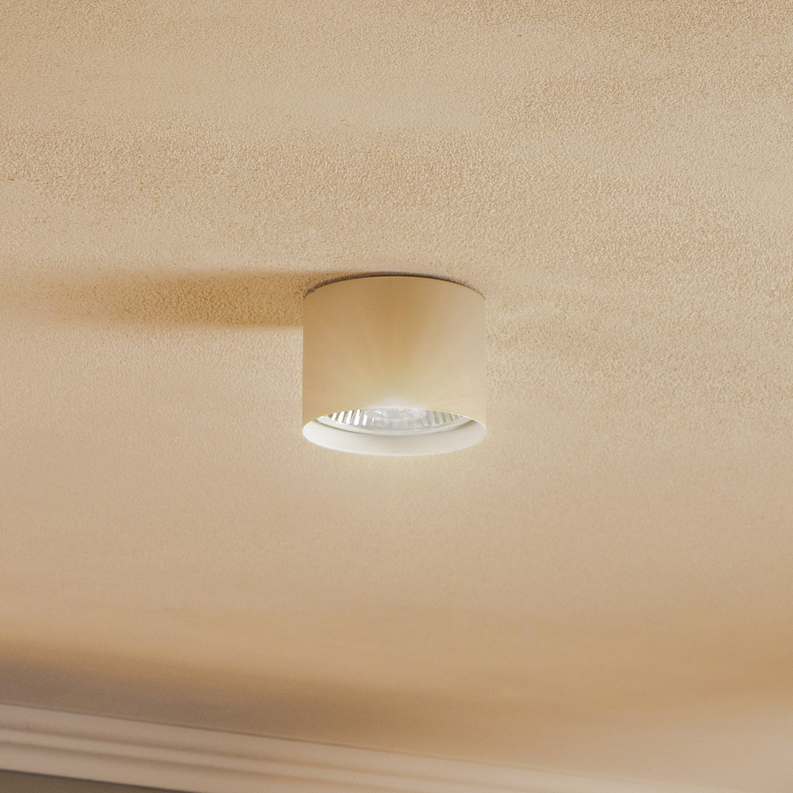 Plafondspot Chloe vast, beige
